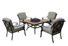 PAD-1401/Outdoor Aluminum Fire Pit Dining Table and Chairs Set