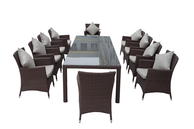 PAD-1103/ 10 Seat Outdoor Rattan Table and Chairs