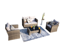 PAS-1125/4PC Detachable Modern Outdoor Rattan Furniture All Weather Sofa Set