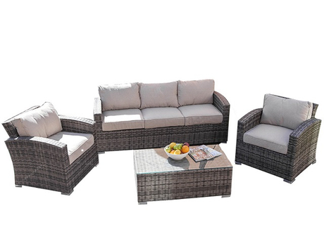 PAS-068C/4PCS Outdoor All Weather Waterproof Rattan Furniture Sofa Set ...