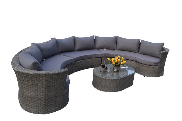 PAS-1469/Outdoor Patio and Garden Rattan Corner Sofa Set