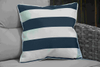 Pillow-7/White Striped Square Throw Pillow