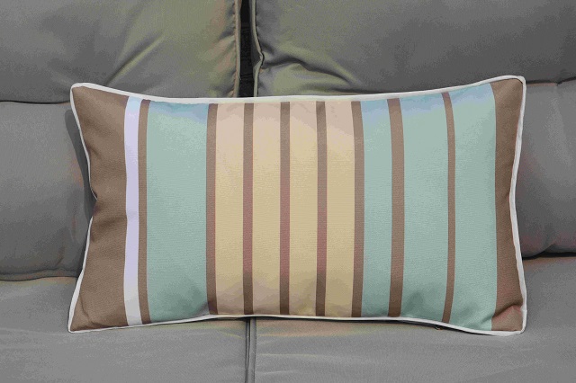 Pale Brown Flush Rectangular Back Cushion