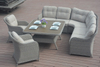 PAS-1704/Garden Riverside Aluminum Rattan Corner Sofa Set with Table