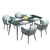 PAD-1649/4 Seat Outdoor Wicker Patio and Garden Dinning Set with Cushions