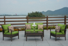 PAS-1516/new Design Outdoor Resting Area Rattan Sofa Set with Table