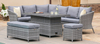 Rising Table Dining Corner Sofa Sectional with Ottomans
