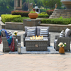 Double Seat Winter Necessity Outdoor Gas Fire Pit Sofa Set